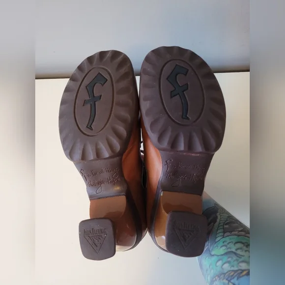 Fluevog Kitschy Kitschy Boom Boom Viv Low-heeled Leather Lace-up, VGUC, Size 8.5 - Picture 10 of 11